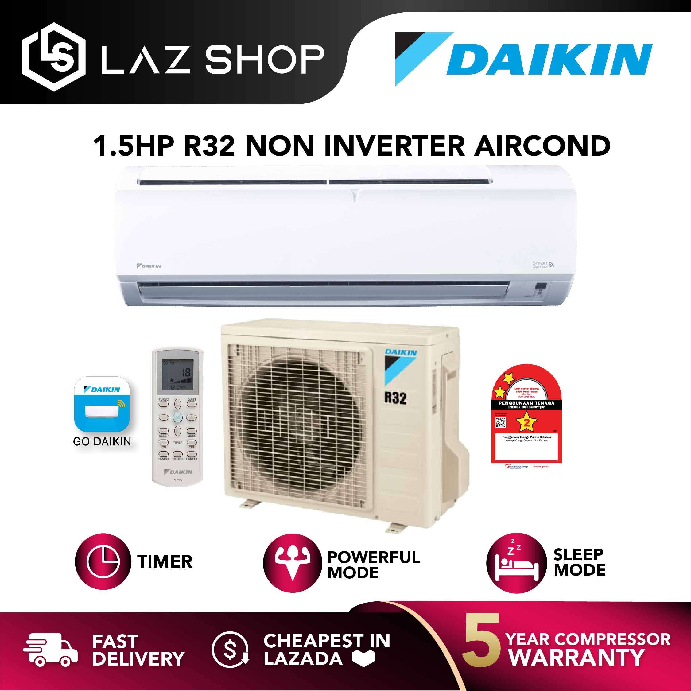 Daikin 1 0hp 3 0hp R32 Non Inverter Air Conditioner Ftv P Series