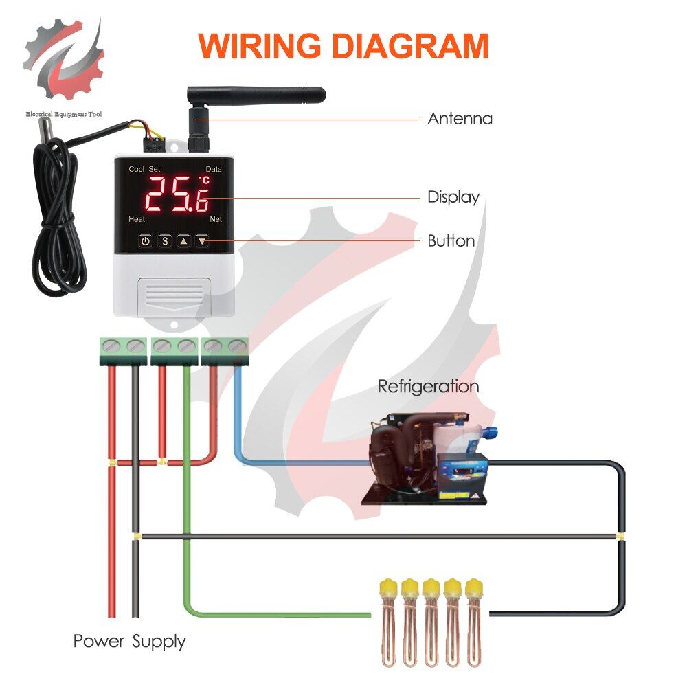{：“》： DTC1201 2201 AC 110V 220V Thermostat NTC Sensor Digital Display Wifi Temperature Controller Electronic Digital Thermoregulator