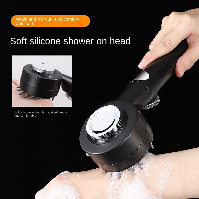 FLEWWER 4 in 1 / One-Click Water Stop Switch / Multi-Functional High Pressure Shower Head with Super Strong Rain Hose Holder 花洒