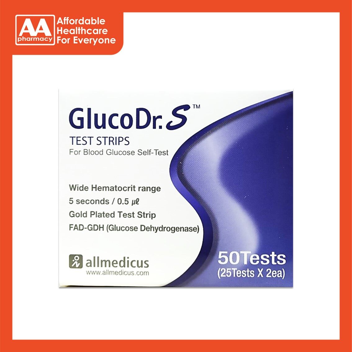 Gluco Dr.S Test Strip (25’S X2) Lazada