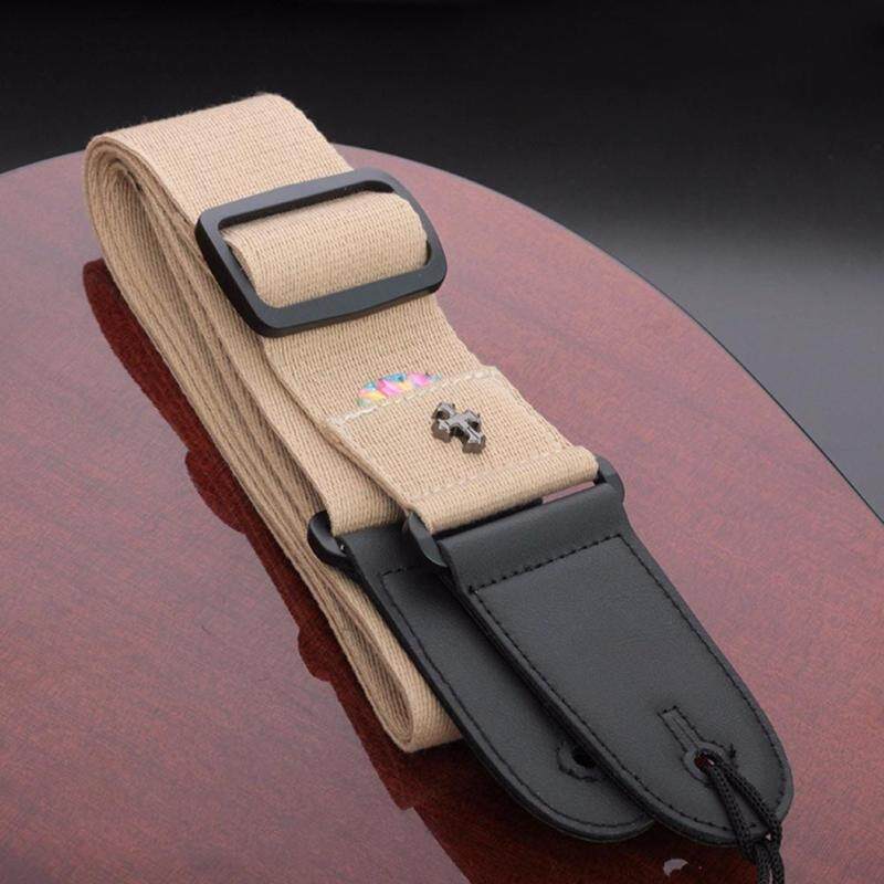 Longteam Electric Guitar Strap Acoustic Folk Guitarra Vintage Cross Personality Guitar Straps with Pick Pocket Malaysia