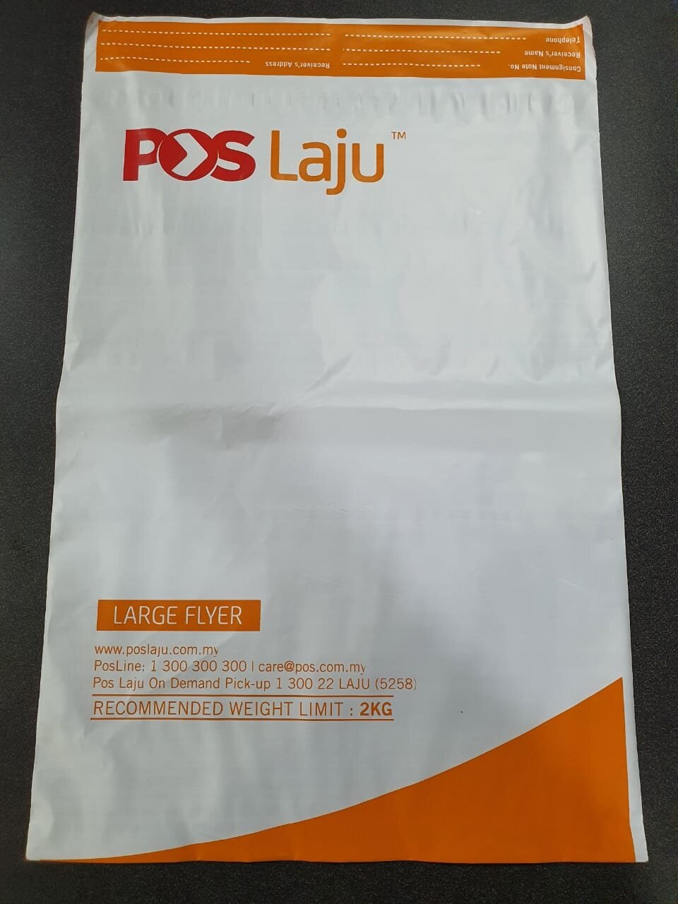 Pos Laju Courier Parcel Flyer Bag With Slip Pocket Size L (50pcs or ...