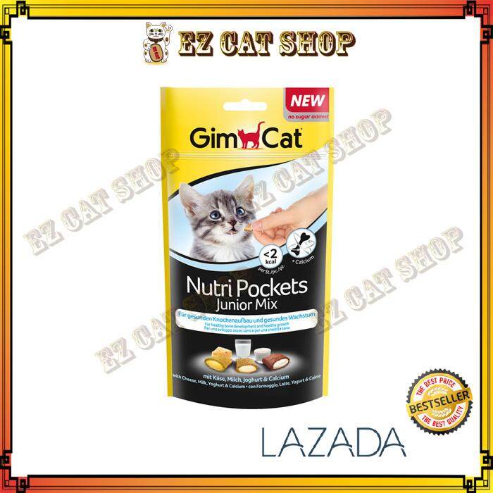 Gimcat Nutri Pockets Junior Mix 60gm X 2pack (multivitamin Snack/treat For Your Lovely Cats Needs) By Ez Cat Shop