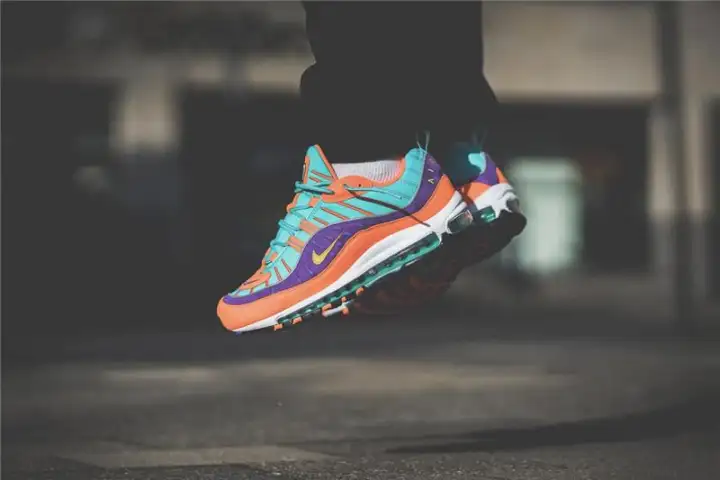 nike air max 98 purple orange