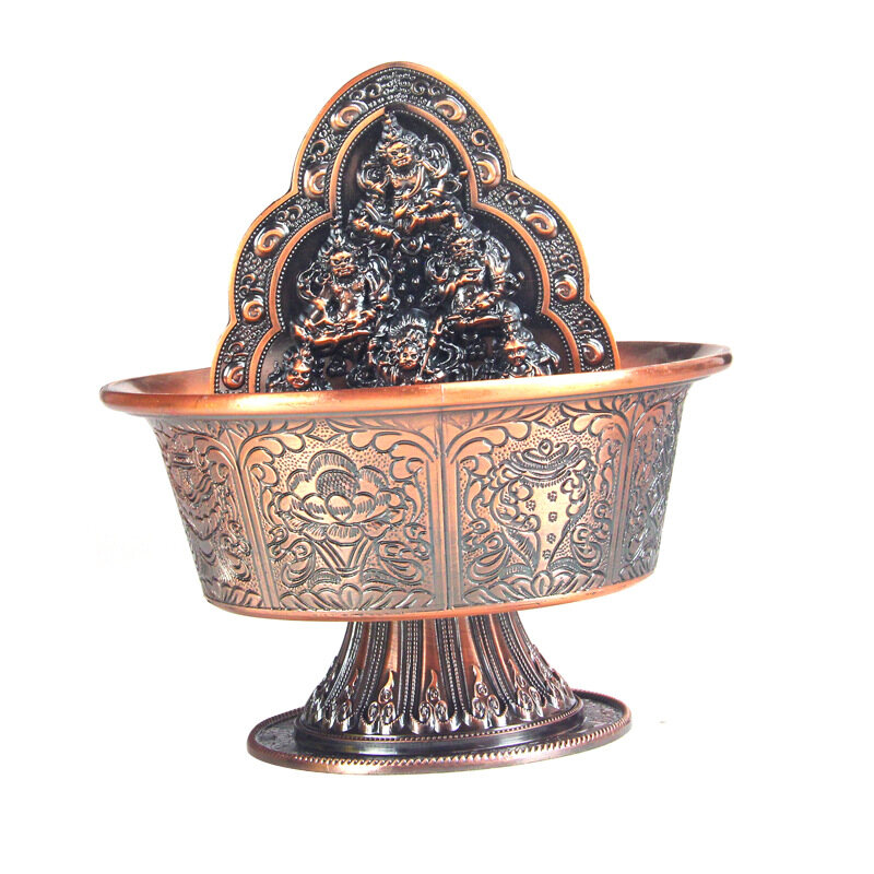 Tibetan Buddhism Tantric yellow God of wealth Buddha ornament water god of wealth alloy ornament water god of wealth Tibetan Bala belt chassis
