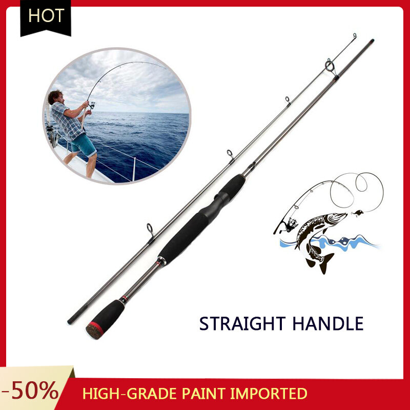 Carbon Fiber Fishing Rod Travel Spinning Rod Sea Saltwater Pole 1.8M//5.9ft