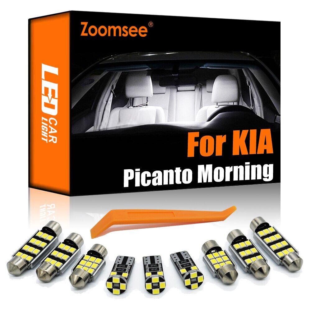 Interior led light kit for kia picanto morning 2004-2017 2018 2019 2020 2021 2022 canbus car bulb indoor dome trunk lamp