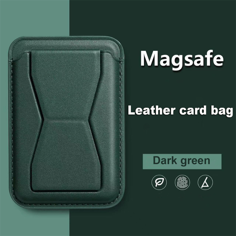 Hoce magnetic card holder magsafe cases for iphone 12 13 14 15 pro max magsafing cover magnet leather wallet stand pocket card slots