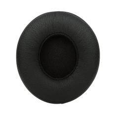 1 Pair Protein Leather Replacement Ear Pads for Monster Beats SOLO 2.0 BK