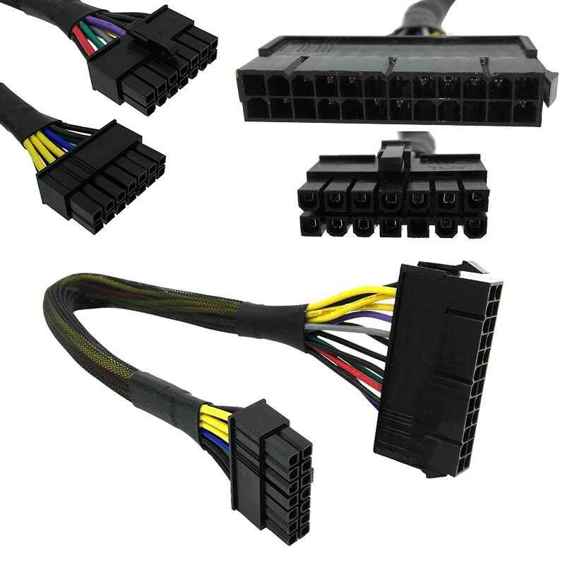 MINI Dixiu 1 Pcs 30 Cm PC ATX 24 Pin untuk 14 Pin Power Kabel Supply Kawat untuk Papan Utama Sumber Daya Utama Lenovo Ibm dell H81 B75 A75-Intl