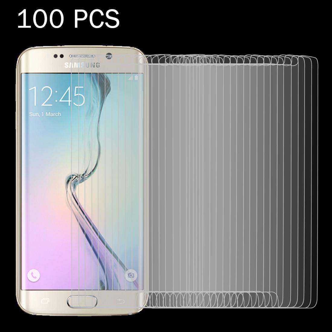 100 Pcs untuk Samsung Galaksi S6 Sisi/G925 0.26 Mm 9 H Kekerasan Permukaan 2.5D Explosion-Tahan Tidak -Penuh Layar Kaca Melunakkan Film-Internasional