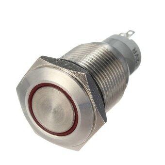 12 V 16 MM Mobil Otomatis Malaikat Mata LED Logam Tombol Tekan Saklar Sejenak Paduan Diseduh Sendiri (Cokelat) -Internasional