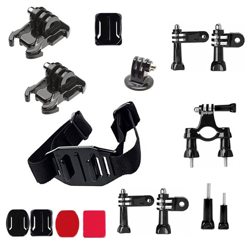 16 in 1 Accessories Kit with Handlebar Mount. Helmet Mount StrapforGoPro Hero 4/3+/3/2/1 SJ4000/5000/6000/Xiaomi Yi XIN CX 2502 - intl