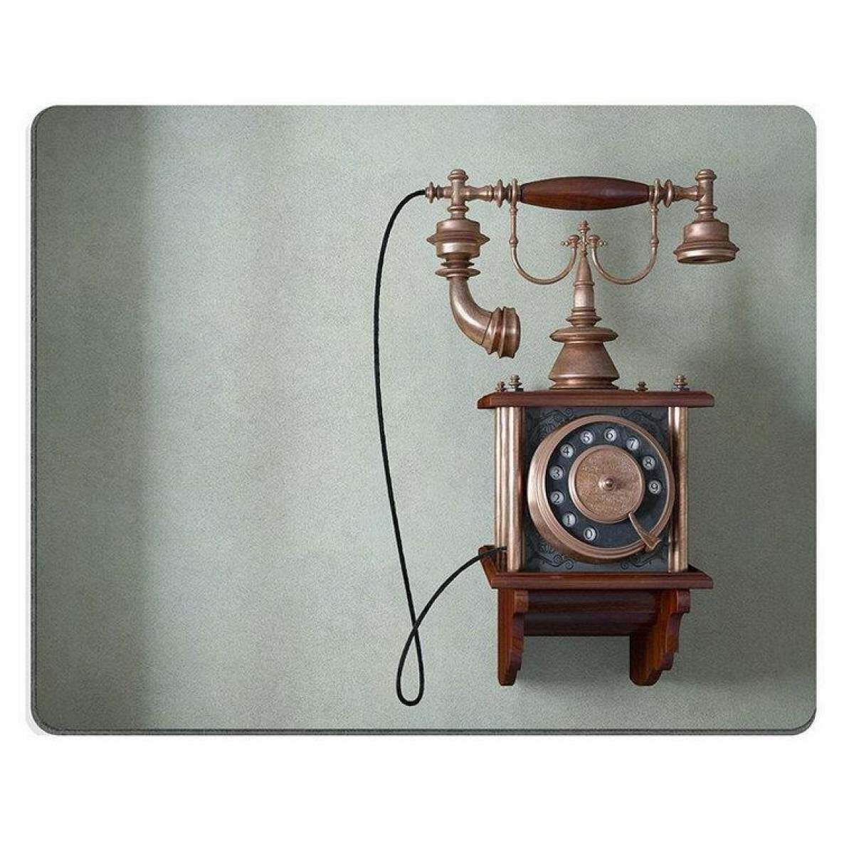 17P06289 Berkualitas Tinggi Kreativitas Mouse Pad Mouse Gaming Pad Telepon Jadul Di Dinding Tua Konsep Latar Belakang 300*250*3 Mm