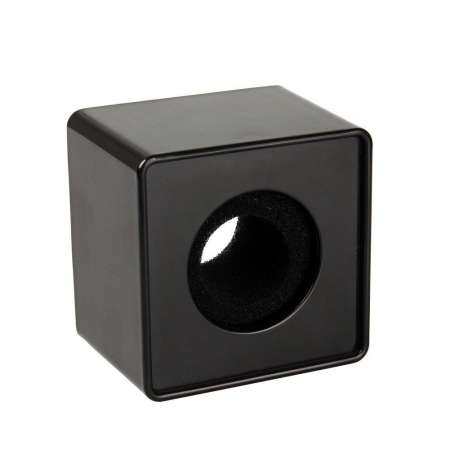 1 ชิ้นสีดำเอบีเอสไมโครโฟนสี่เหลี่ยมลูกบาศก์โลโก้สถานีธง - นานาชาติ