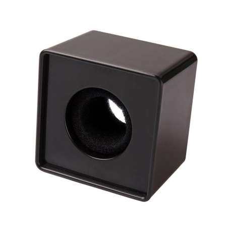 1 ชิ้นสีดำเอบีเอสไมโครโฟนสี่เหลี่ยมลูกบาศก์โลโก้สถานีธง - นานาชาติ