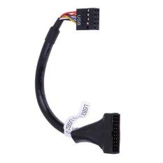 1pc USB 3.0 20 Pin Male to USB 2.0 9 Pin Motherboard Female Cable(Black)
