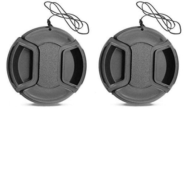 2 Pack 40.5mm Center Pinch Lens Cap for a6000 a6500 NEX-6/6L E-mount 16-50mm F3.5-5.6 Lens / Nikon 1 10-30mm, 30-110mm, 10mm Lenses / Olympus 14-42mm f/3.5-5.6 Zuiko Lens - intl