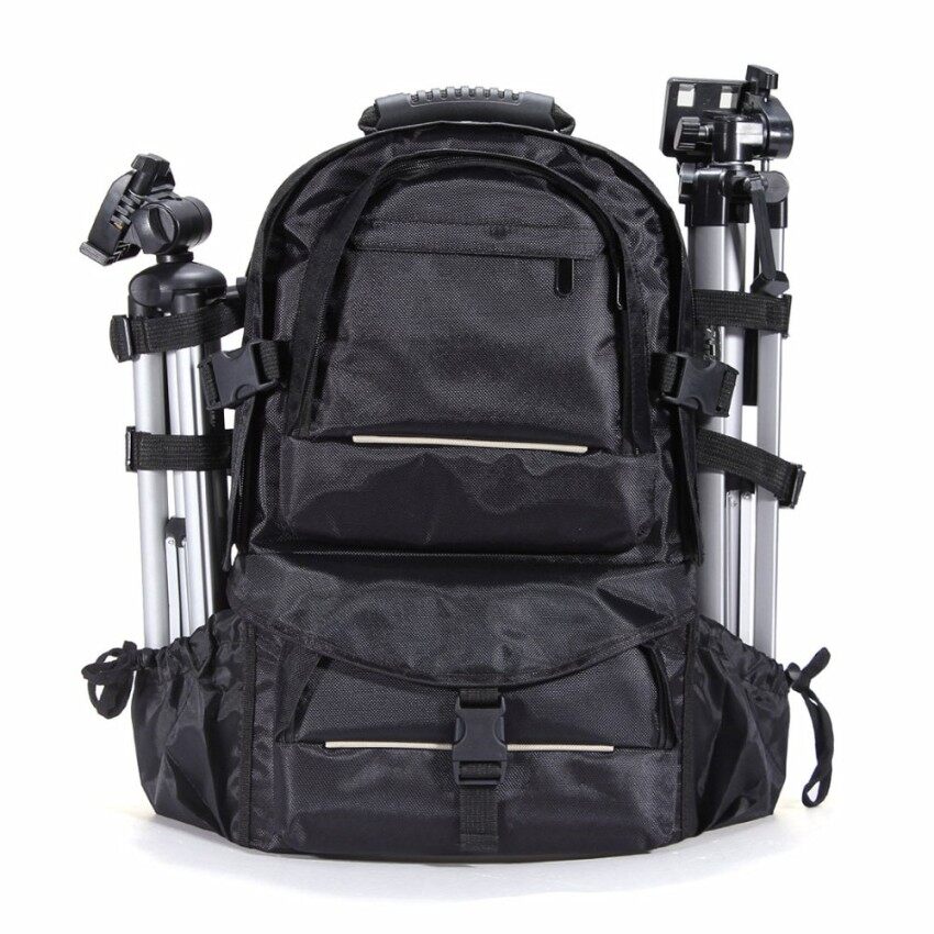 2018 Seksi Penjualan Baru Tahan Guncangan Luar Ruangan Tas Ransel Kamera DSLR untuk Canon Nikon + Hujan Sarung (HITAM) -Internasional