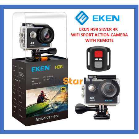 [2018 รุ่น] EKEN H9R 4 พันกล้องแอคชั่น WiFi กล้องสำหรับกีฬา + REMOTE ชัตเตอร์ควบคุม (สีดำ)