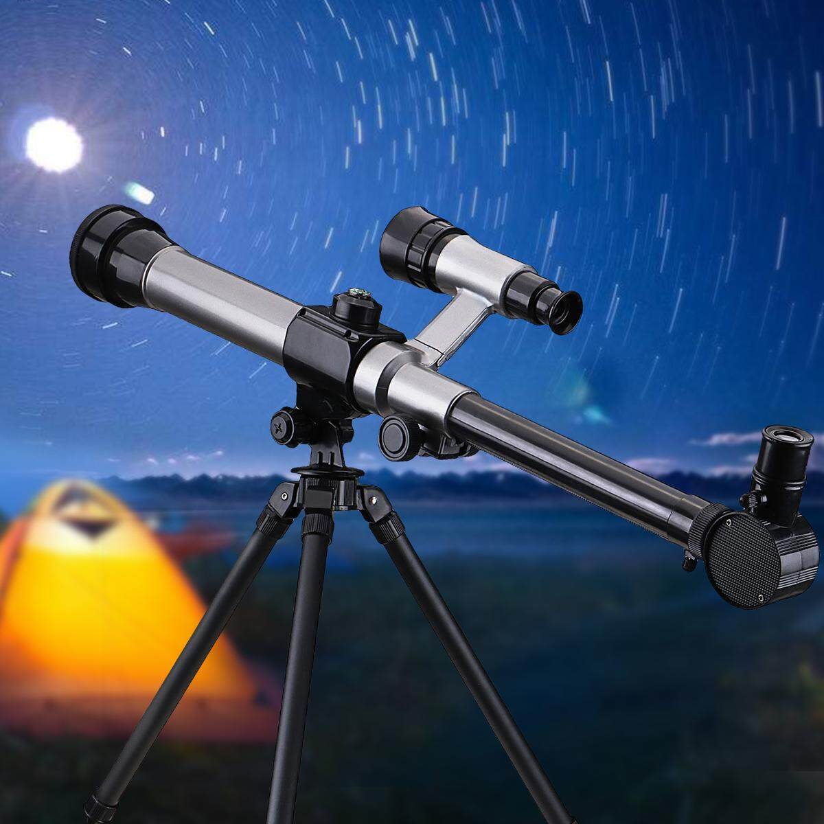 20/30/40X Pemula Astronom Refractor Teleskop Refractive Eyepieces Tripop-Internasional