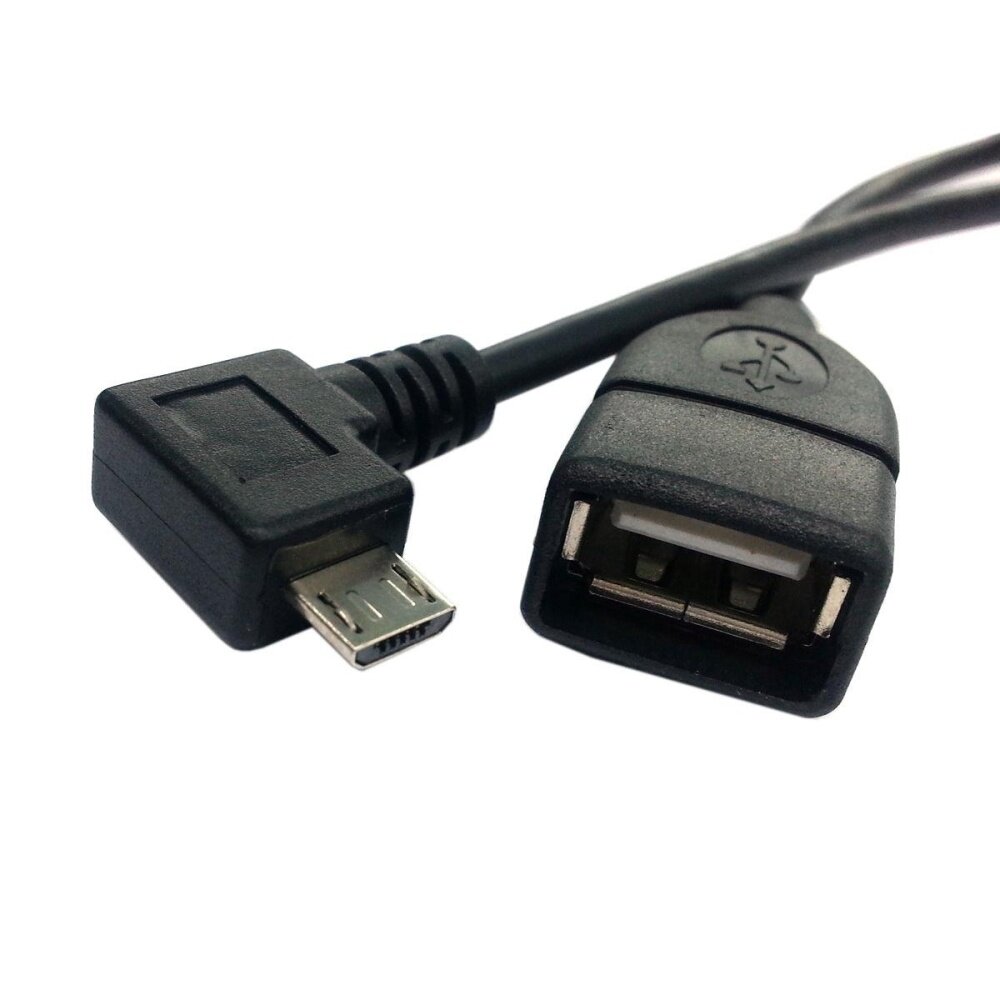 2 PCS 1 Set 90 D Kiri & Kanan Angled Jenis Mikro Usb Pengguna Kabel OTG untuk Ponsel Tablet- internasional