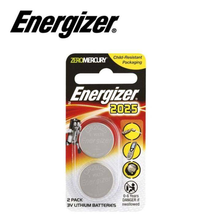 2PCS CR2025 GENUINE Energizer Lithium Batteries 3V (ECR2025BP2) Lazada