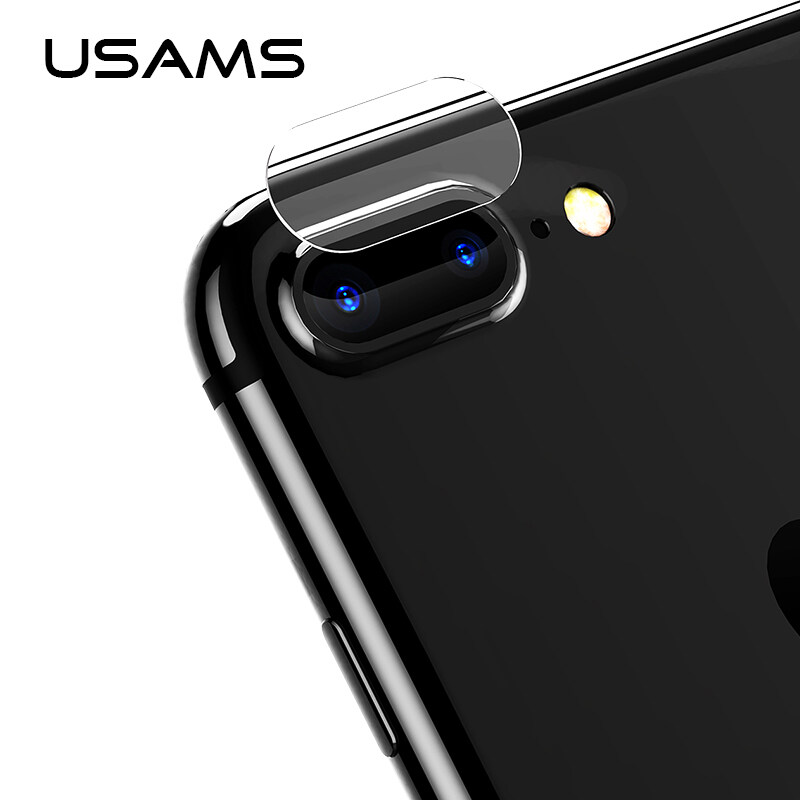 Rui He 2 Pcs untuk iPhone 7 Plus USAMS Kamera Lensa Layar Pelindung Kaca Temper Film 9 H Corning Gorila kaca Menggaruk Tahan Len Sarung-Internasional
