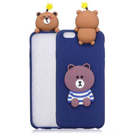 3D การ์ตูนตุ๊กตาน่ารักรูปแบบเคสซิลิโคนสำหรับ iPhone 6 plus/6 วินาที PLUS Soft shockproof Protector