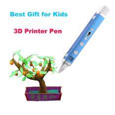 3D Pen third generation 3D Printing Pen USB Charging temperature LED Screen Doodle 3D Printer Pen ABS PLA DIY Smart 3D Printing Graffiti Pen LCD Display Kids Birthday Present Or Christmas Gift