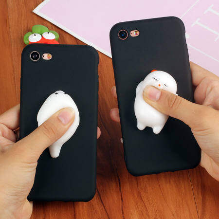 3D Squishy เคสโทรศัพท์สำหรับ Vivo V9 เคสมือถือซิลิโคนนิ่มแมวการ์ตูนน่ารักปกลายหมีสำหรับ Vivo V9 Capa Coque - INTL