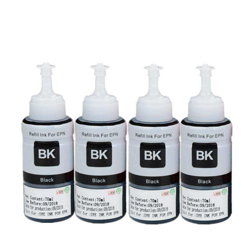 4 Black Refill ink kit Printer ink for Epson L100 L110 L120 L132 L210 L222 L300 L312 L355 L350 L362 L366 L550 L555 L566 L800 L801 Non OEM - intl