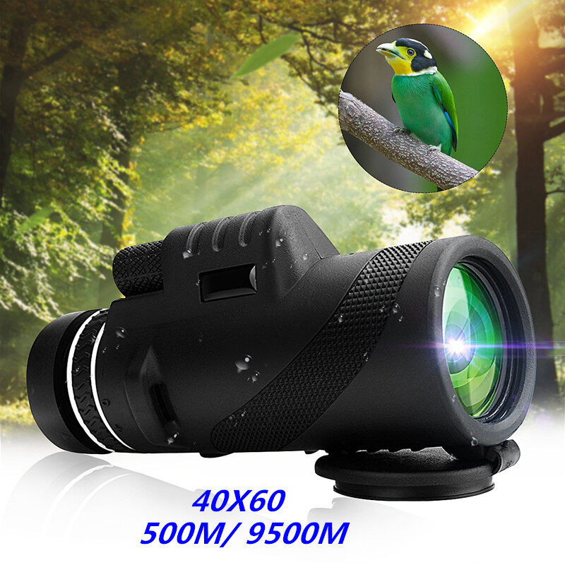40X60 Day & Malam Vision HD Lensa Optik Zoom Bermata Satu Teleskop Anti-Air Super Bening untuk Luar Ruangan Berburu- internasional
