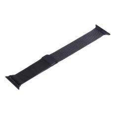 42 Mm Gulungan Milanese Tali Baja Tahan Karat Bisa Disesuaikan Watchband untuk Apple Watch (Hitam)