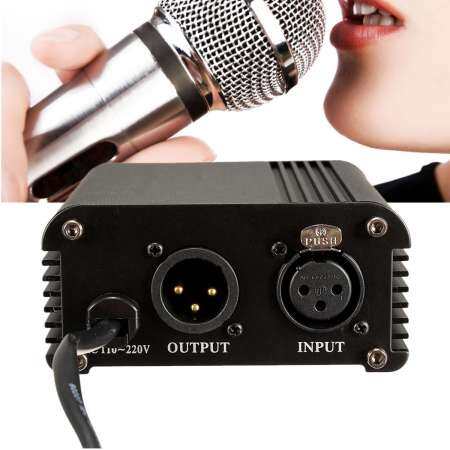 【การจัดส่ง + Super DEAL + จำกัด Offer】48V แหล่งจ่ายไฟพร้อมอะแดปเตอร์สำหรับคอนเดนเซอร์ไมโครโฟน