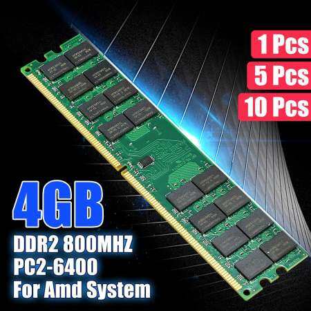 【การจัดส่ง + Super DEAL + จำกัด Offer】4GB (1x4 กิกะไบต์) DDR2 800 เมกะเฮิร์ตซ์ PC2-6400 DIMM 240Pin สำหรับ CPU AMD Desktop แรมความจำ