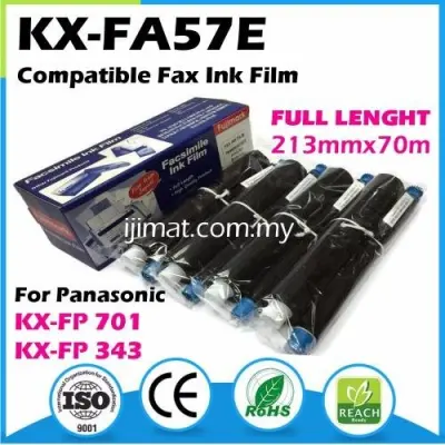 **4Rolls** Panasonic 57E / KX-FA57E Compatible Fax Ink Film / Carbon / Ribbon For Panasonic 343 / 701 / KX-FP343 / KX-FP701ML Fax printer