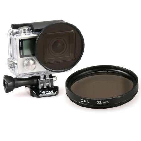 52mm Round Circle CPL Lens Filter for GoPro HERO 4 / 3+