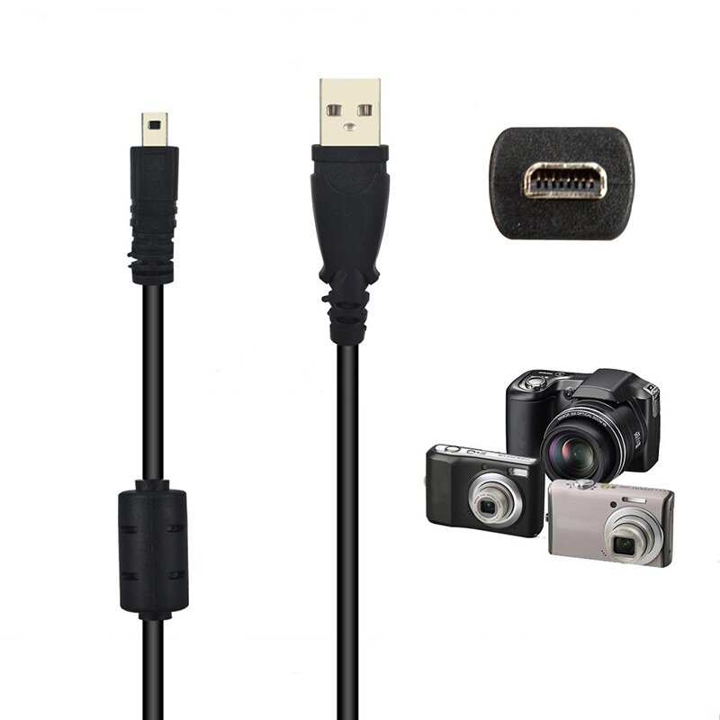 Selatan Naik 59 Inche 1.5 M 8 Pin USB Kamera Charger Kabel Data Transfer untuk Olympus Pentaxist FinePix untuk Sony Nikon Coolpix L19 l20 L100 S620-Intl