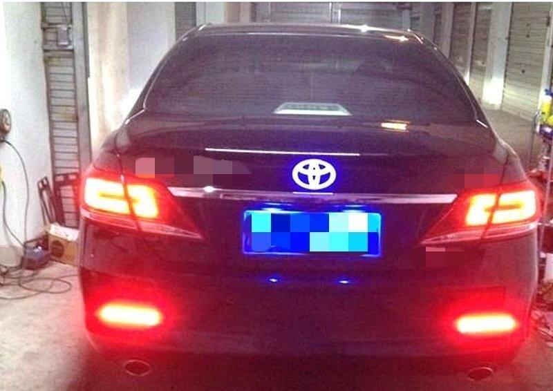 5D LED Decal Dán Xe Đuôi Đèn Logo Huy Hiệu Đèn Hiệu Miếng Dán forTOYOTA (Đỏ) TRÀNG HOA THÁI YARIS cũ VIOS