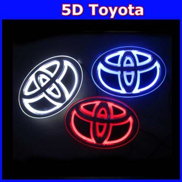 5D LED Decal Dán Xe Đuôi Đèn Logo Huy Hiệu Đèn Hiệu Miếng Dán forTOYOTA (Đỏ) TRÀNG HOA THÁI YARIS cũ VIOS