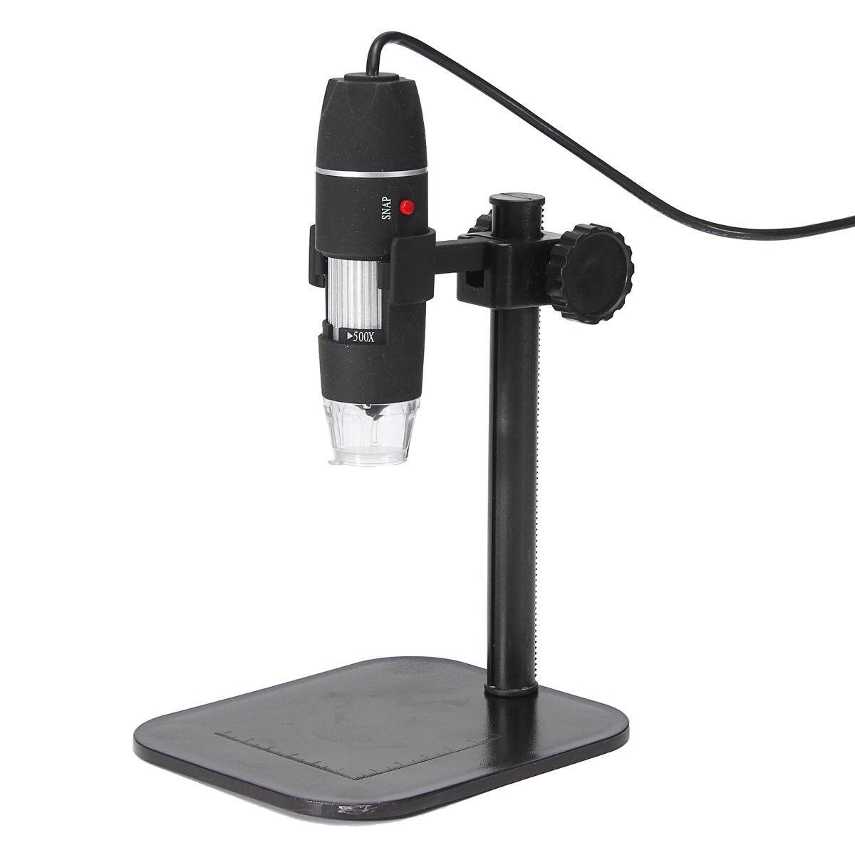 5MP 8 LED Kamera Digital USB Mikroskop Magnifier Lift Berdiri 1X-500X 5 V DC Video-Internasional
