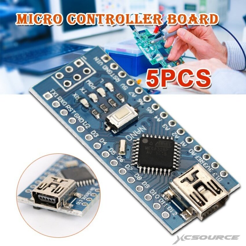 5pc Mini USB Nano V3.0 ATmega328P 5V 16M Micro Controller Board FArduino TE359 - intl