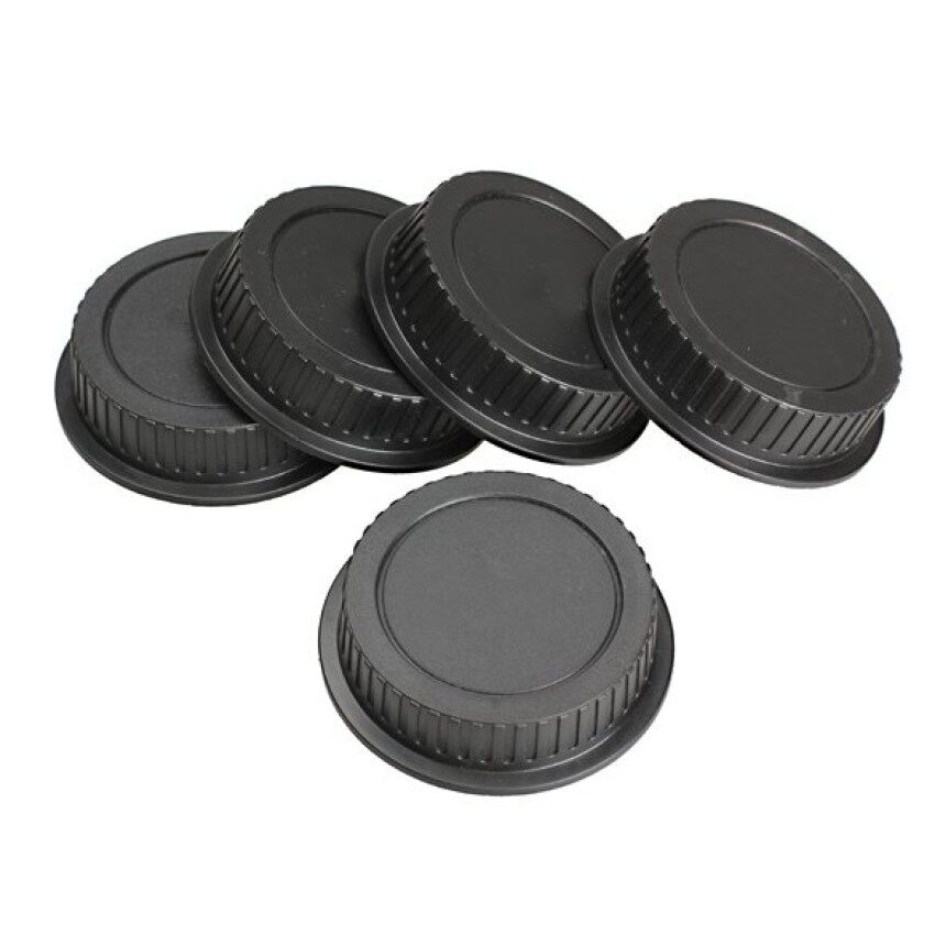 5 Pcs Belakang Lensa Tutup Debu Sarung untuk Canon EF Es-s EOS Seri Lensa (Hitam) -Internasional