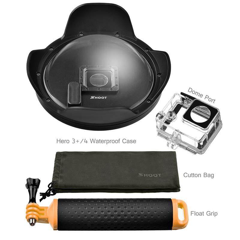 6 Inch Anti-Air Menyelam Perumahan Kubah Port untuk GoPro HERO 3 +/4 Kamera Aksi-Internasional