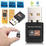 600Mbps Băng Tần Kép 2.4G / 5G Hz Mạng LAN Không Dây Mạng LAN Không Dây USB Bộ Chuyển Đổi Wifi Cho Máy Tính 802.11AC
