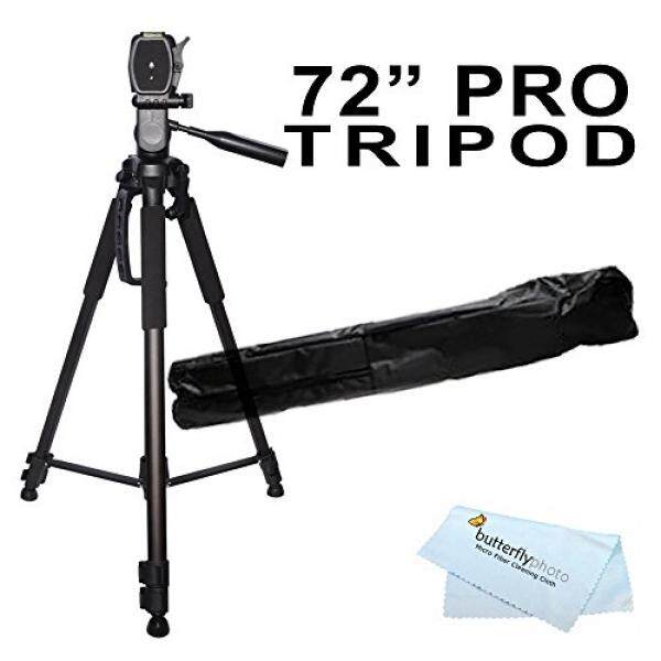 72 inch Tripod w/Case For The Nikon Df, D7200, D5300, D3300, D5200, D3200, D3X, D3S, D700, D300S, D7000 D90 D5100 D800 D800E D810 D600 D610, D7100, D750 DSLR and Blackmagic Pocket Cinema Camera + More - intl