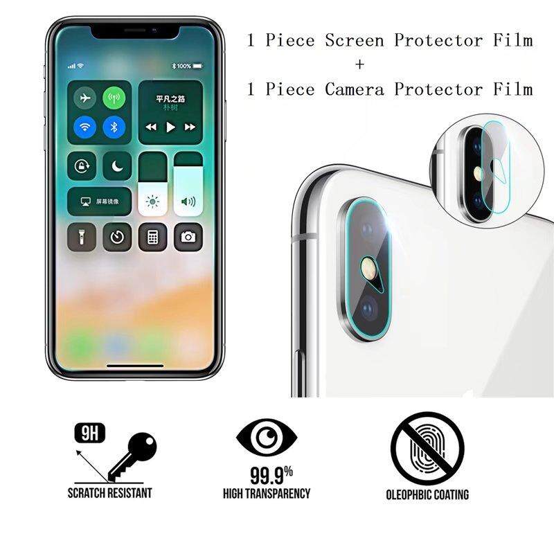 9 H Kaca Anti Gores Depan Tampilan Layar + Kembali Kamera Ponsel Pelindung Lensa Film Stiker Kamera untuk Moto Z2 Bermain-Intl