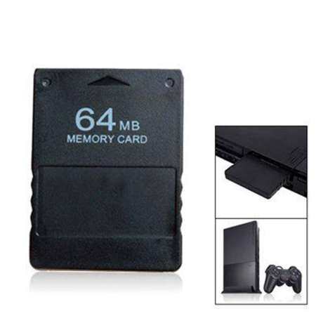 KACOO 64 เมมโมรี่การ์ดสำหรับ PlayStation 2 PS2 (แพคเกจค้าปลีก) - สีดำ
