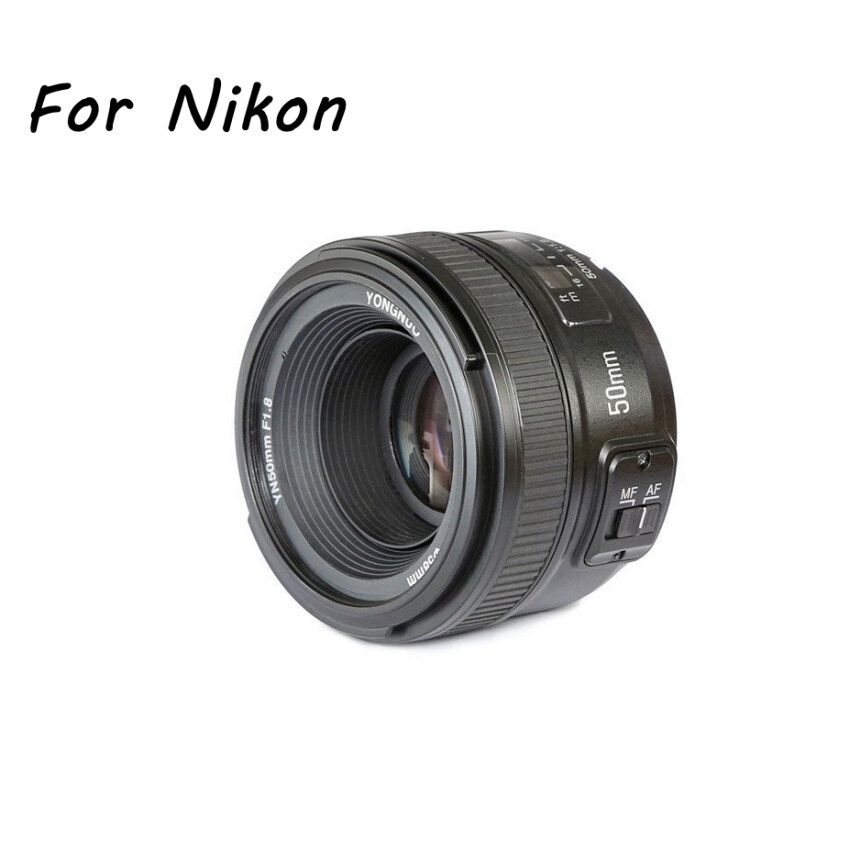 OurGoal Yongnuo YN50mm F1.8 Standard Prime Lens Large Aperture Auto Manual Focus AF MF for Nikon DSLR Cameras